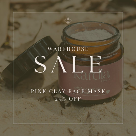 self-love pink clay face mask